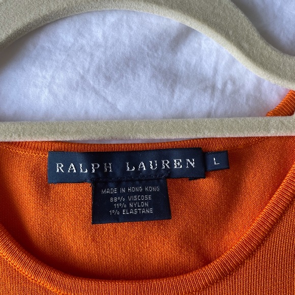 Ralph Lauren Orange Stretch Dress - Picture 3 of 6